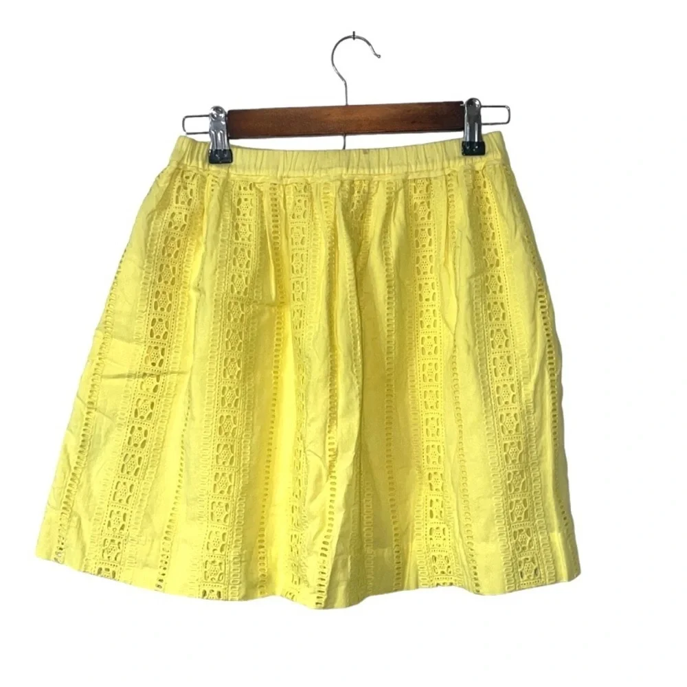 Crewcuts J. Crew Girls Yellow Skirt Eyelet Lace Girl Summer Spring Size 14